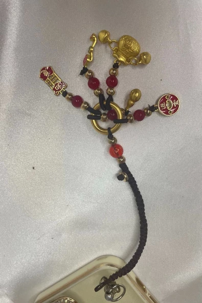 Telefon Kılıf Süsü Feng Shui Kabak Bereket Şans Mutluluk Ejderha Çin Paralı Feng Sui Pagoda Anahtarlık - 3
