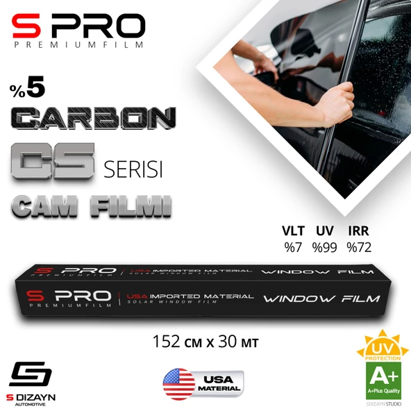 S Pro Cam Filmi Nano Carbon CS Serisi 2PLY %05 152cm/30mt