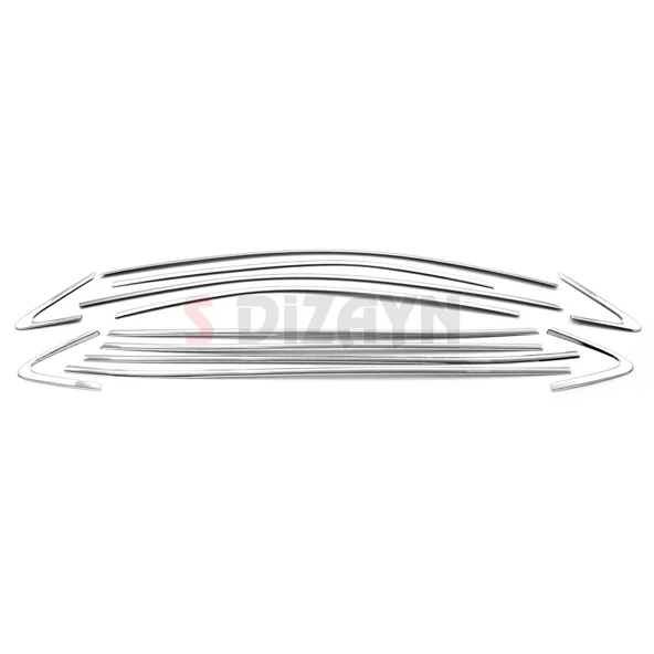 S-Dizayn Toyota Corolla Krom Cam Çerçevesi 12 Prç. 2019 Üzeri - 2
