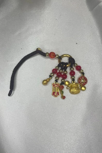 Telefon Kılıf Süsü Feng Shui Kabak Bereket Şans Mutluluk Ejderha Çin Paralı Feng Sui Pagoda Anahtarlık - 7