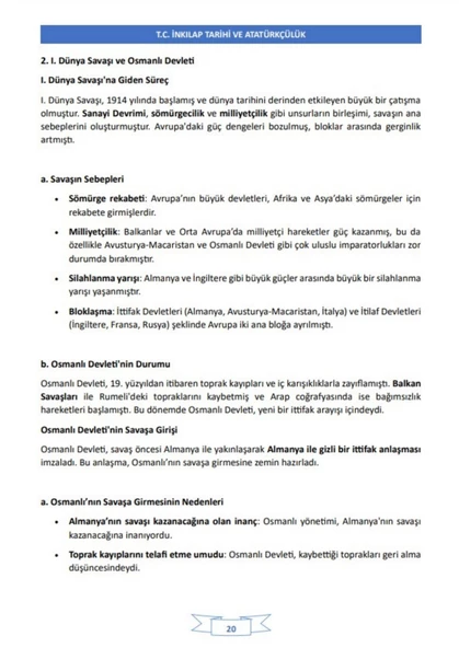 Tüm Sınavlar İçin İnkılap Tarihi Ders Notları - 4