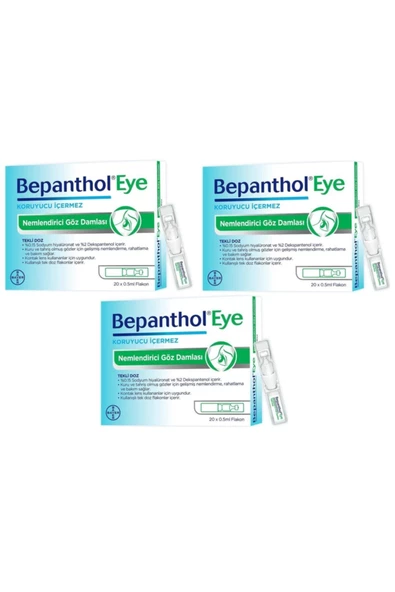 Bepanthol Eye Göz Damlası 0,5 ml X 20 Flakon 3 Adet ürün görseli