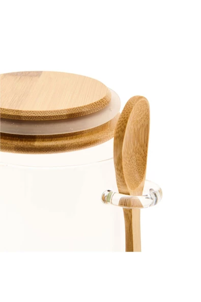 1 Adet Bambu Kapaklı Kaşıklı  Cam Kavanoz 450 ml - 4