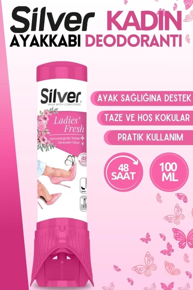 SİLVER Kadın Ayakkabı Deodorant + Fırçalı Spor Ayakkabı Temizleme Köpüğü 2'li Set - 2