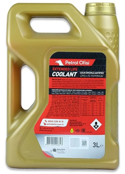 Petrol Ofisi Kırmızı Antifriz KONSANTRE 2 X 3 Litre Extendend Life Coolant - 2