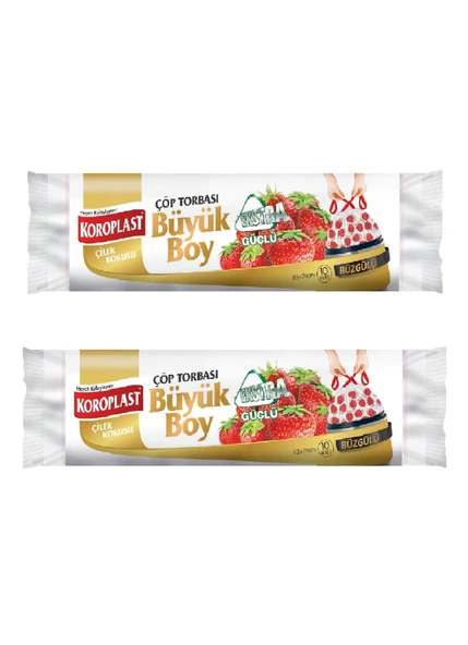 KOROPLAST EKS. GÜÇLÜ KOKU HAPSEDİCİ ÇİLEK BÜZGÜLÜ ÇÖP TORBA BÜYÜK - 2