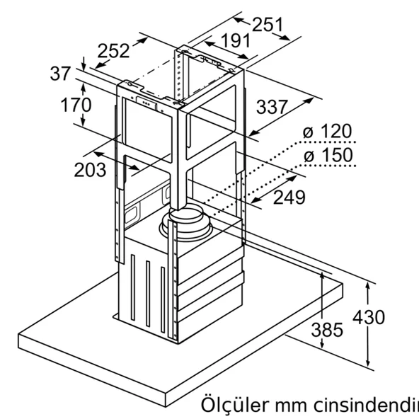 BOSCH DIB97IM50 INOX ADA TIPI DAVLUMBAZ - 8
