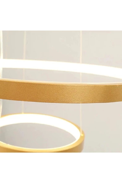 Gold / Beta / 50-40-30 cm / 3 Renk Işık / Sarkıt Avize / 3 Yıl Ga - 2