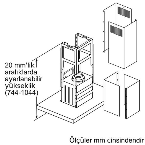 BOSCH DIB97IM50 INOX ADA TIPI DAVLUMBAZ - 6