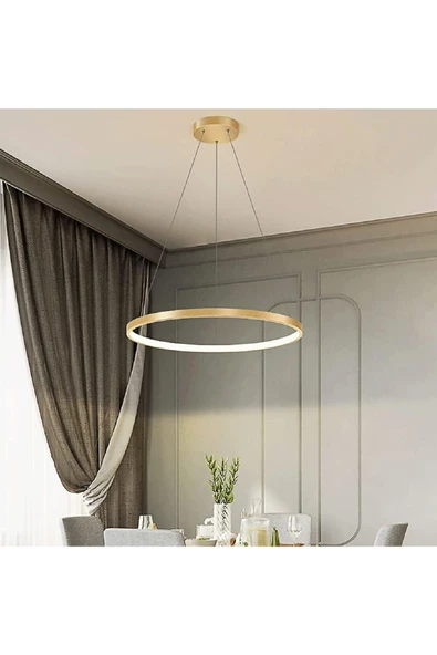 Gold / Coda / 60 cm / 3 Renk Işık / Sarkıt Avize / 3 Yıl Garanti
