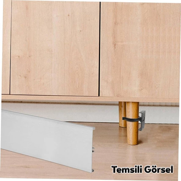 (6 Adet) Mobilya Baza Ayakkabılık Dolap Mutfak Tezgah Gardrop Vestiyer Ayak Bacak Boru Tutucu Toka Klips - Resim 2