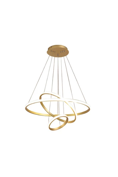 Gold / Mosul / 60-50-30 cm / 3 Renk Işık / Sarkıt Avize / 3 Yıl G - 2