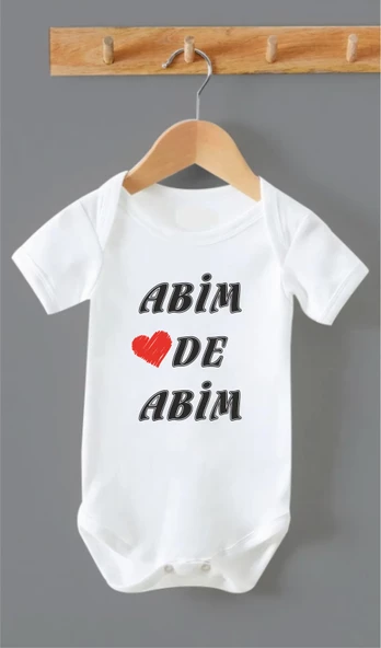 Organik %100 Pamuk Abim de Abim Bebek Body Zıbın ZBN0163 - 1
