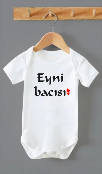 Organik %100 Pamuk Eyni Bacısı Azeri Bebek Body Zıbın ZBN0153
