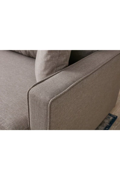 Eva Serisi Yataklı Köşe Koltuk Puflu Sağ Krem - 3