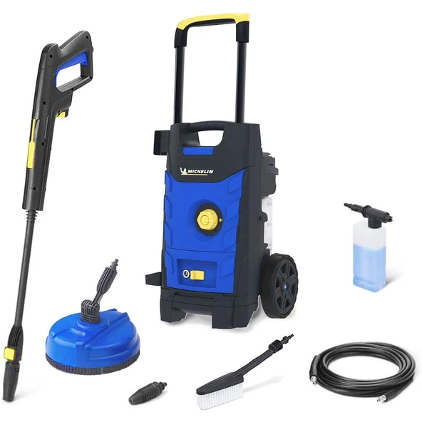 Michelin MPX19ELP 1900Watt 140Bar Profesyonel Basınçlı Yıkama Makinesi + Zemin/Araç Yıkama Fırçası - 2