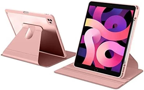 Apple iPad Pro 12.9 2020 (4.Nesil) Kılıf Pembe Zen Dönebilen Standlı Tablet Kılıf Kapak Orijinal Esnek Dayanıklı Darbe Karşıtı Koruyucu Yeni Nesil Tasarım - 2