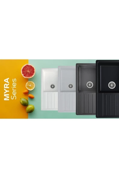 EVIER Granit Evye Myra Series Grey (Gri) - 5