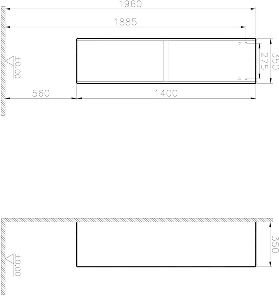 Vitra Step 35 cm Beyaz Banyo Boy Dolabı 56341 - 2