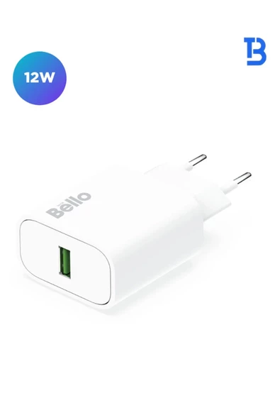 Bello 12W USB Şarj Cihazı BL-524 Modeli Güvenli ve Verimli Şarj Kompakt Tasarım