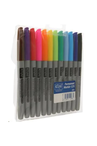 Permanent Markör 12 Renk 615g - 2