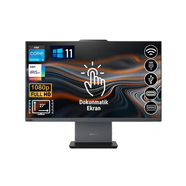 Lenovo Thinkcentre Neo 50A i5-13420H 8GB 2TB M.2 SSD 12SA0014TR ATL19 27" Dokunmatik Ekran W11Pro All In One Bilgisayar