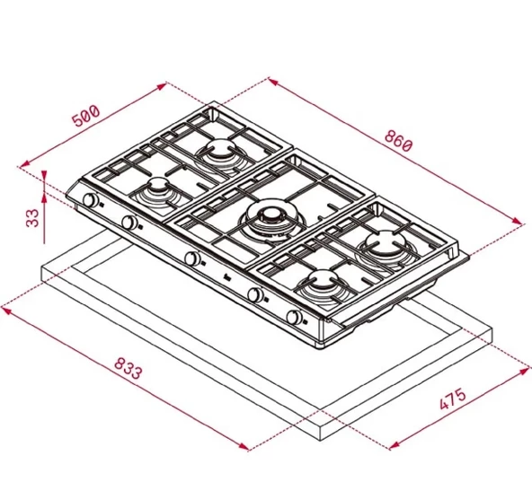 Teka Ex 90.1 5G Aı Al Dr Cı Inox Ocak - 2