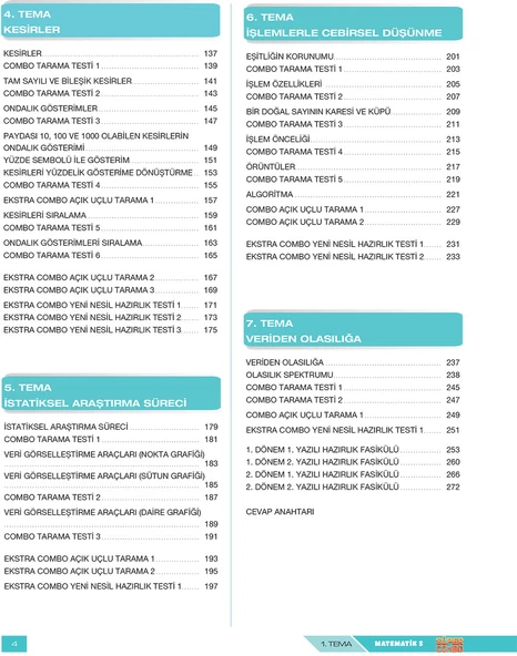 Süper Combo Matematik 5. Sınıf Soru Kitabı - 3