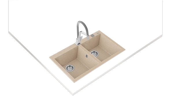 Teka Forsquare 790 Tg Avena Beige Granit Eviye - 2