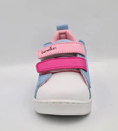 United Colors of Benetton Benetton 30930 Bebe Mavi Kız Çocuk İlk Adım Sneaker Spor Ayakkabı - 4