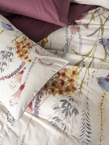 Cotton Box Tek Kişilik Nevresim Takımı Flos Bordo - Resim 2