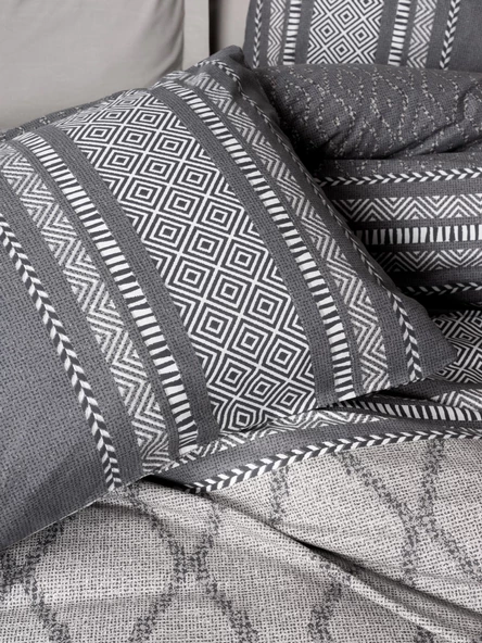 Cotton Box Toprak Çift Kişilik Nevresim Takımı Tonnia Vizon - Resim 2