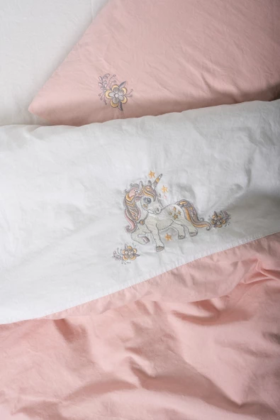 Cotton Box Cuddly Nakışlı Bebek Nevresim Takımı Bonic Beyaz - 2