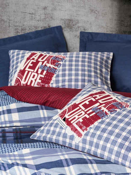 Cotton Box Masculine Tek Kişilik Nevresim Takımı Roger Lacivert - Resim 2