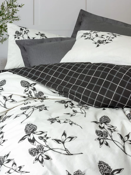 Cotton Box Balance Ranforce Çift Kişilik Nevresim Takımı Ohia Antrasit - 2