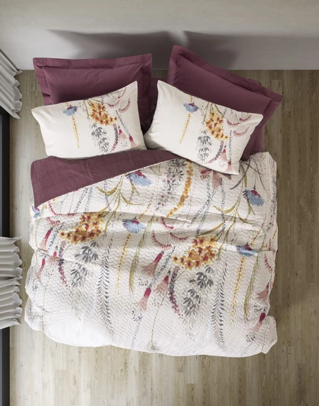 Cotton Box Çift Kişilik Complete Set Flos Bordo - 1