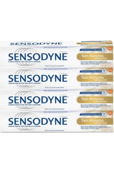 SENSODYNE SENSODYNE Tam Koruma Ve Beyazlatıcı Hassas Dişler Için 50ml - 4 Adet - 2