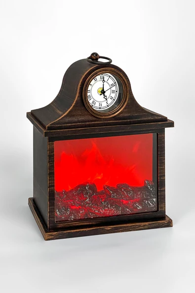 ŞÖMİNELİ MASA SAATİ 37 CM - 2