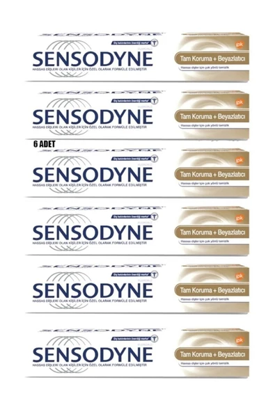 SENSODYNE SENSODYNE Diş Macunu Tam Koruma Ve Beyazlatıcı 50ml X 6 Adet