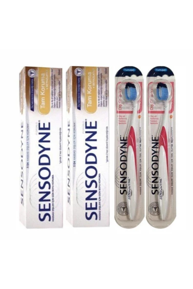 SENSODYNE SENSODYNE Tam Koruma Ve Beyazlatıcı Diş Macunu 50 Ml X 2 Adet + Sesodyne Yumuşak Diş Fırçası X 2adet