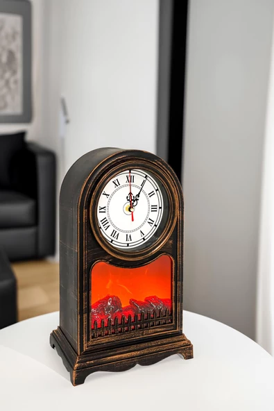 ŞÖMİNELİ MASA SAATİ 40 CM - 2