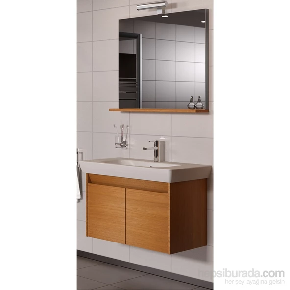 VitrA Step 85cm Tik Renk Set Banyo Dolabı