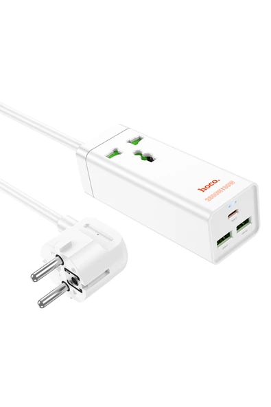 Hoco AC9A 1.5M Talent 2 Adet USB 1 Adet Type-C 1 Adet Priz PD30W Şarj Aleti - 7