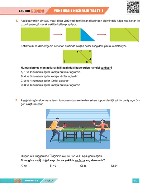 Süper Combo Sosyal Bilgiler 5. Sınıf Soru Kitabı - 6