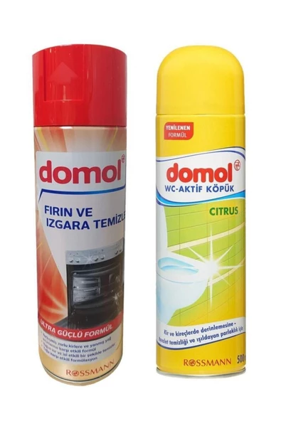 DOMOL DOMOL Fırın Temizleme Ve Tuvalet Temizleme Köpüğü 1+1 Set