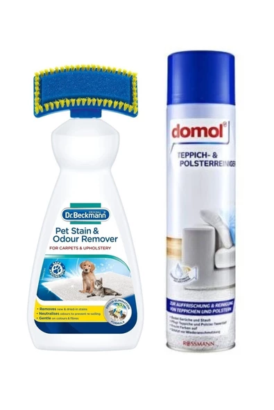 DR.BECKMANN DR.BECKMANN Domol Döşeme Temizleyici Köpük 600 Ml + Evcil Hayvan Leke Ve Koku Giderici 650 Ml