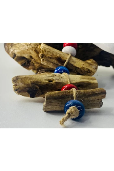 Daytona Kütükte Balık Dekoratif Duvara Asılabilir-balkon-oda Süsleme Dekoru (kırmızı) - 2