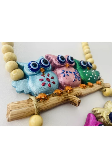 Daytona Baykuş 3 Katlı Dekoratif Duvara Asılabilir-balkon-oda Süsleme Dekoru - 4