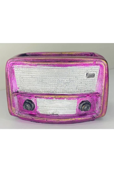 Daytona Radyo Renkli Dekoratif -retro- Kalemlik (PEMBE) 2 Adet - 2