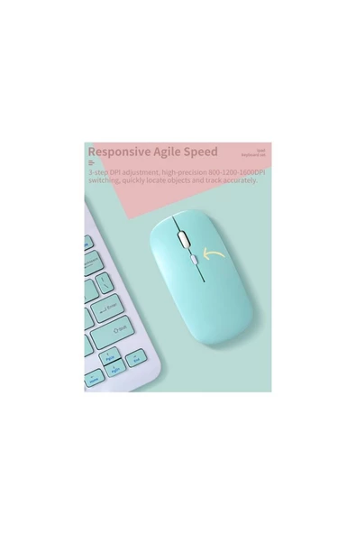 Daytona Mk-4 Kablosuz Ergonomik Apple Manyetik Tablet Kılıf Uyumlu Klavye Mouse Kiti(TürkçeQ Klavye) - 3